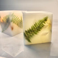 Botanical Art Cube Candle 3 inch