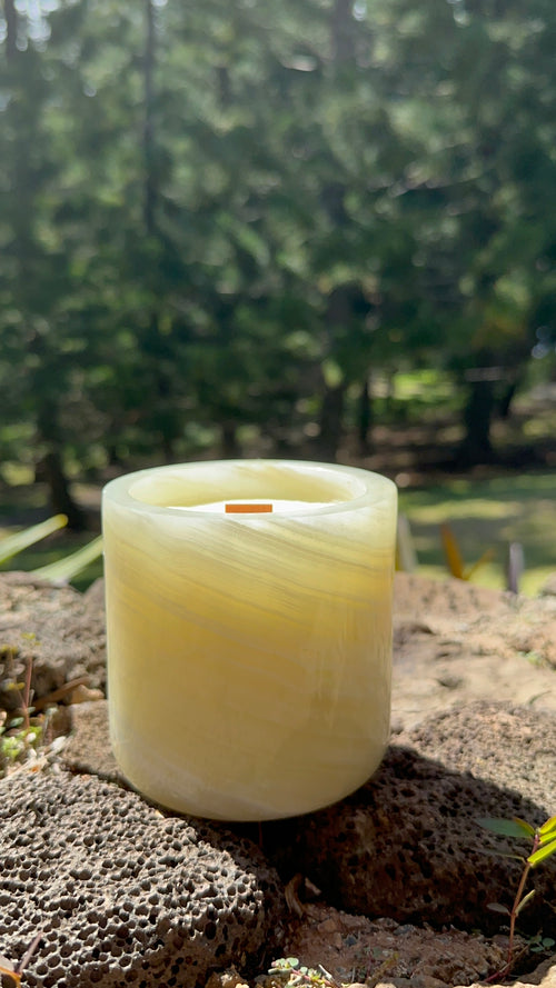 Green ONYX Aroma Candle 10 oz Handmade