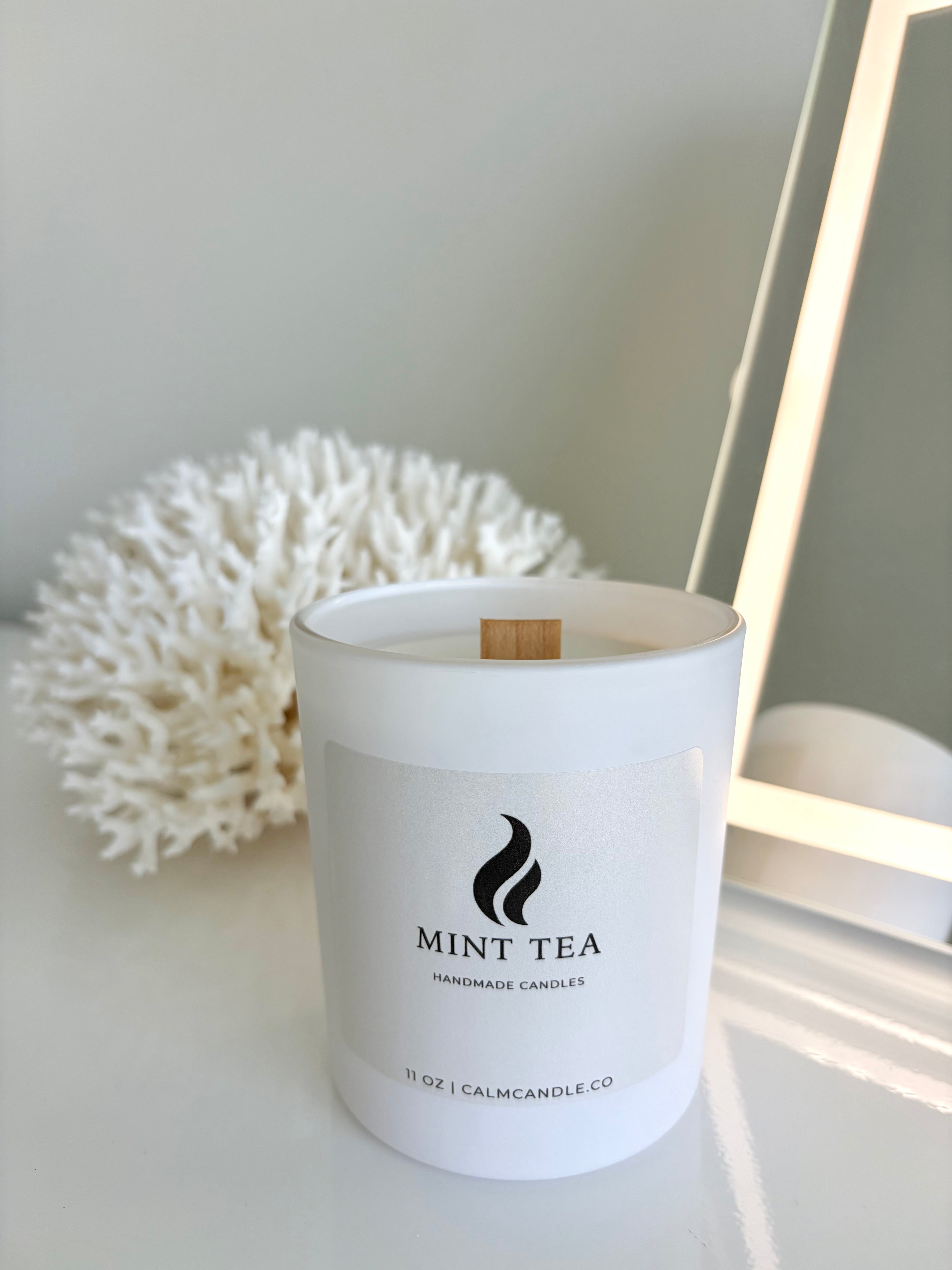 Mint Tea Aroma Candle 11 oz Handmade
