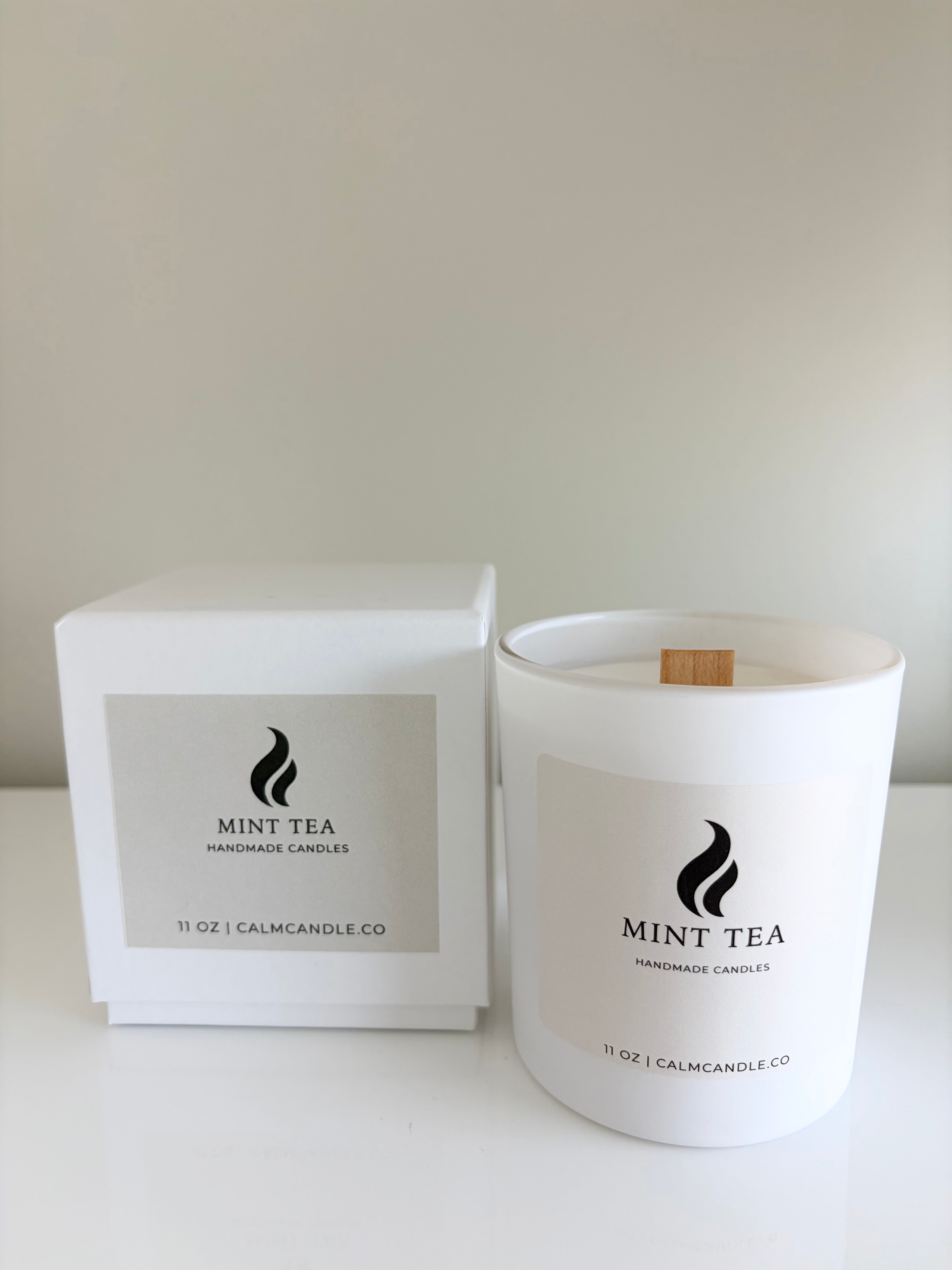 Mint Tea Aroma Candle 11 oz Handmade