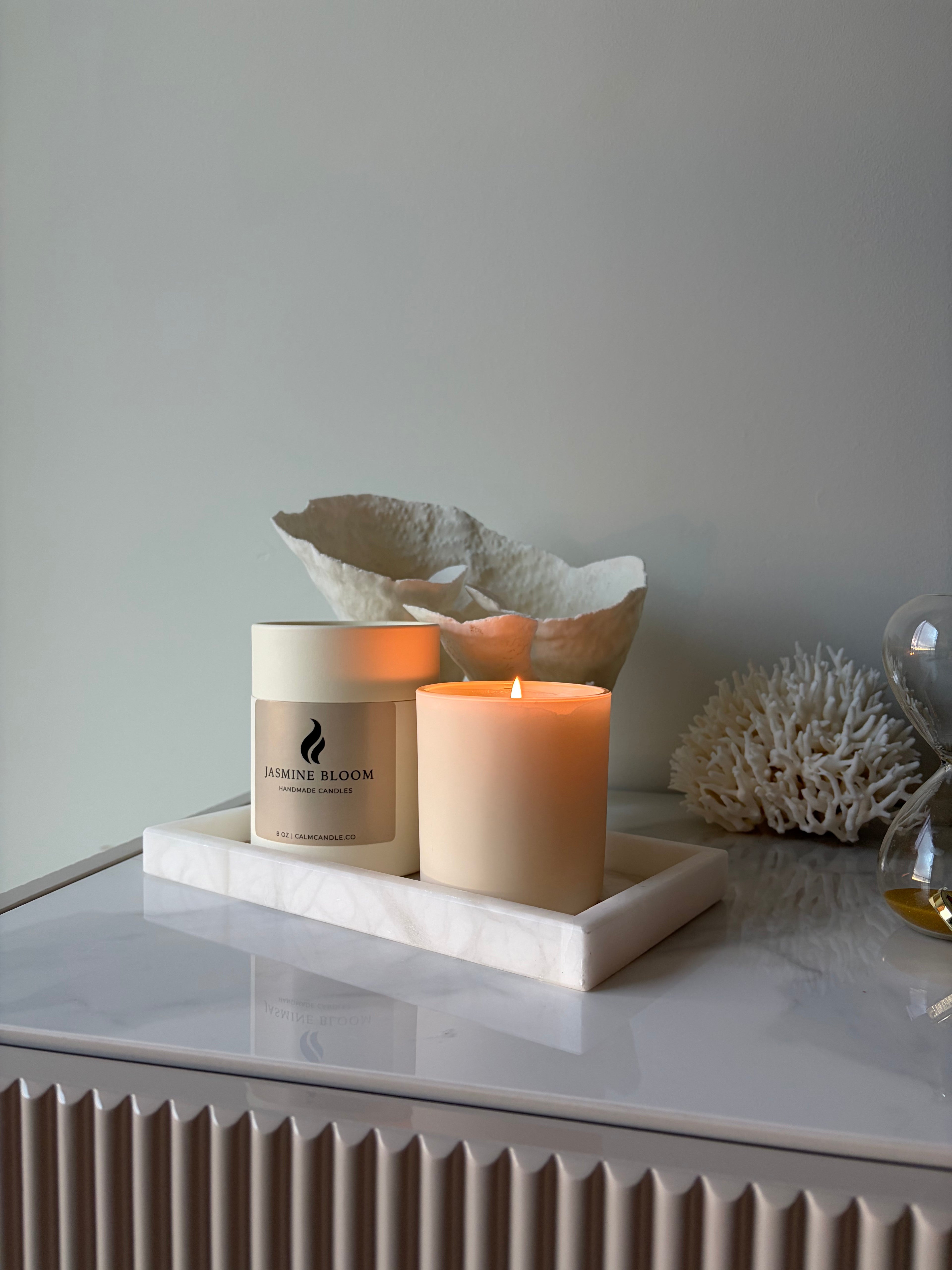 Jasmine Aroma Candle 8 oz Handmade