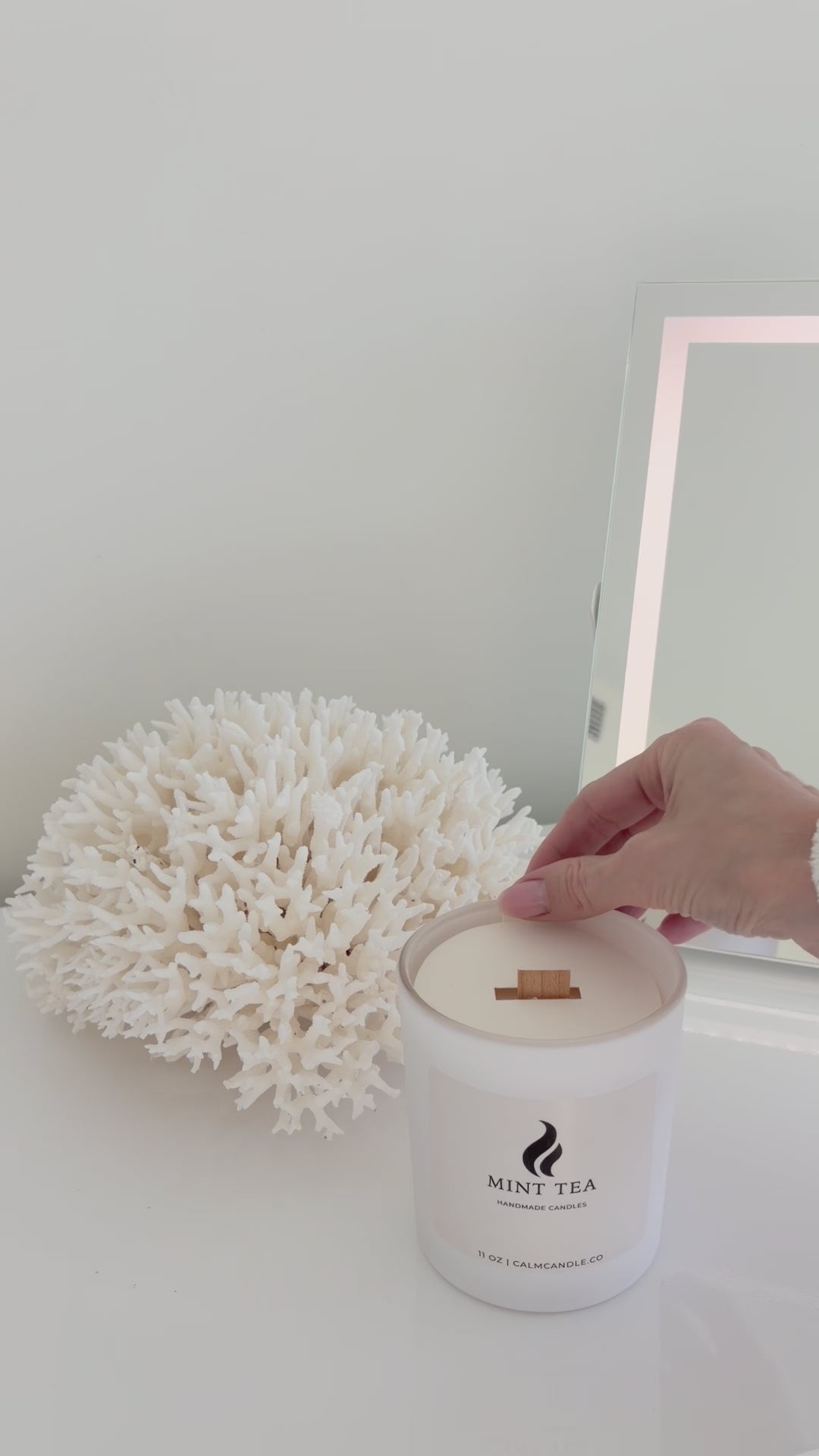 Mint Tea Aroma Candle 11 oz Handmade